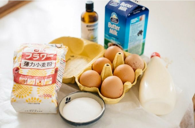 nguyên liệu làm bánh kếp kiểu Nhật nguyên liệu làm bánh kếp kiểu Nhật
